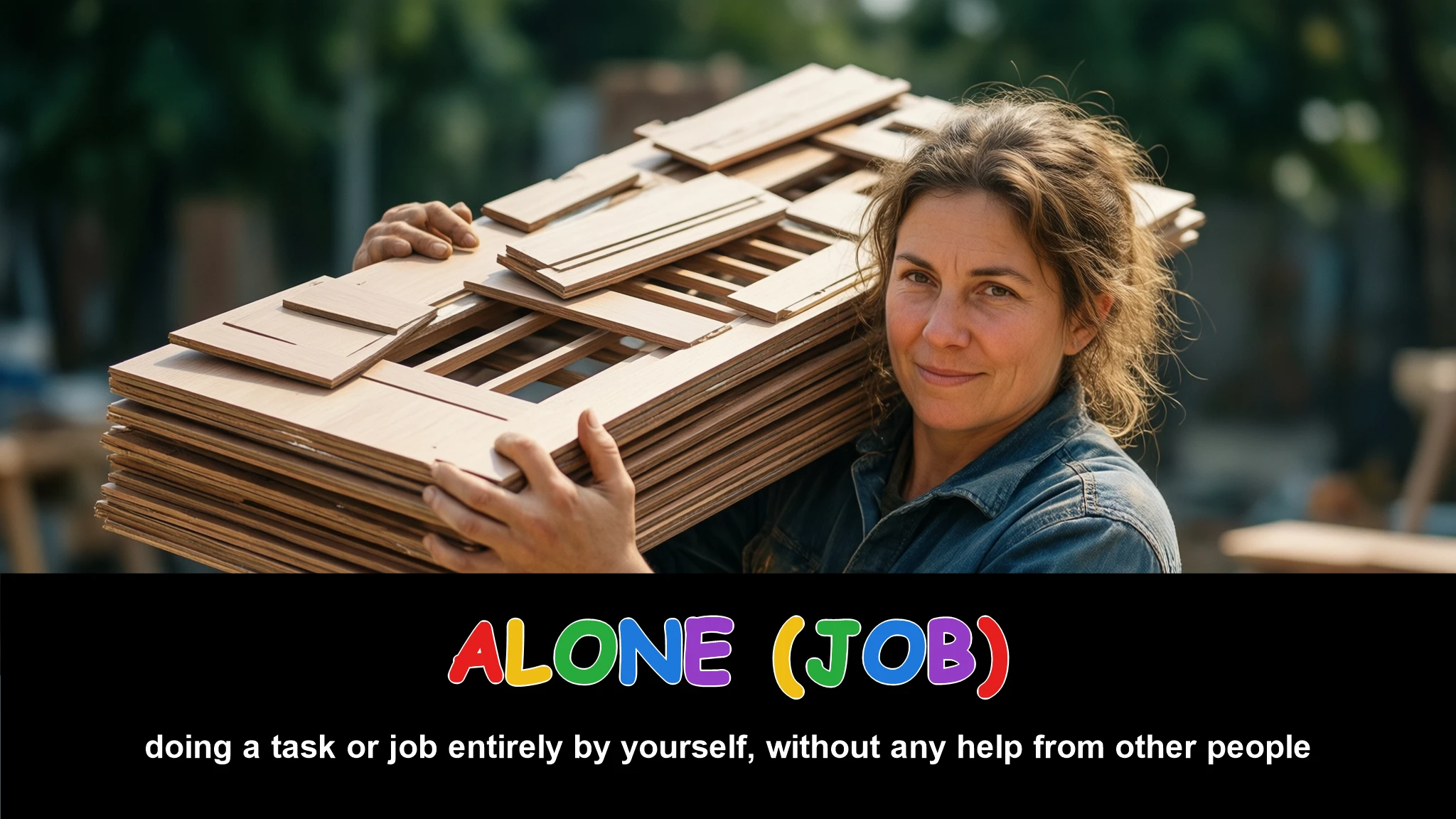 English Illustration for alone (job)